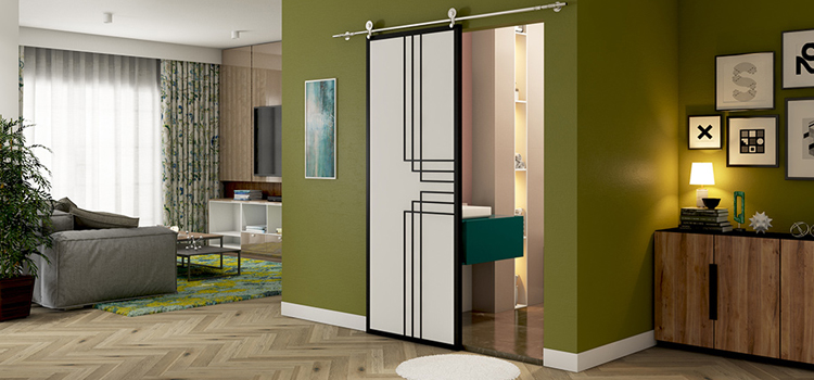 sliding bathroom door installation in San Fernando